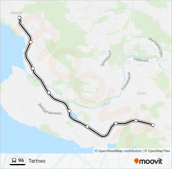 96 Bus Line Map