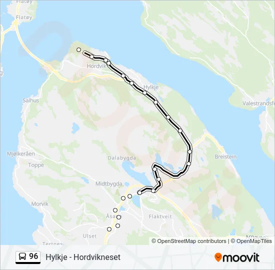 96 Bus Line Map