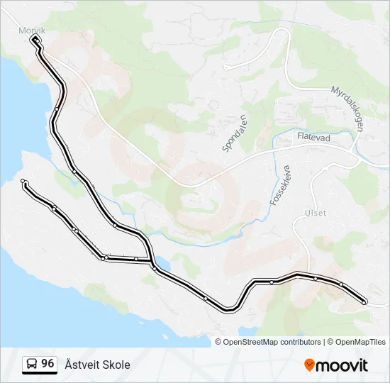 96 Bus Line Map
