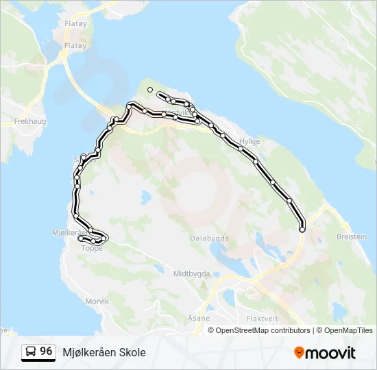 96 Bus Line Map
