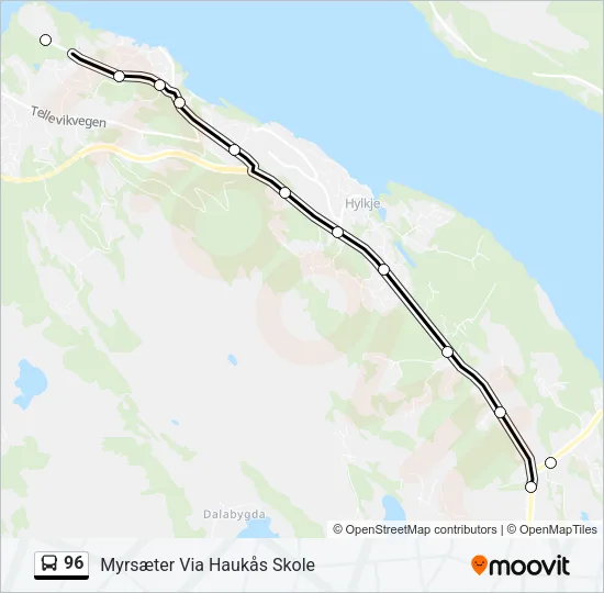96 Bus Line Map
