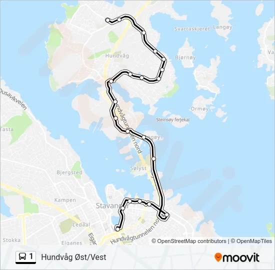 1 Bus Line Map