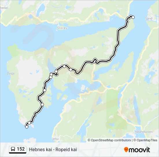 152 Bus Line Map