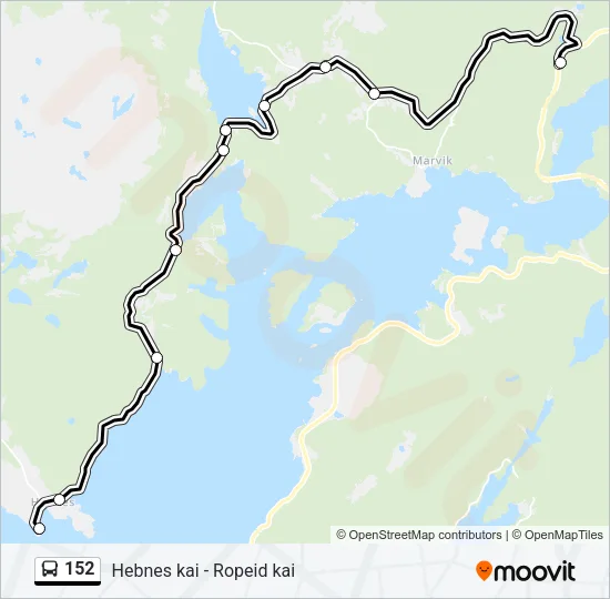 152 Bus Line Map