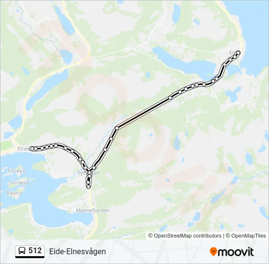 512 Bus Line Map