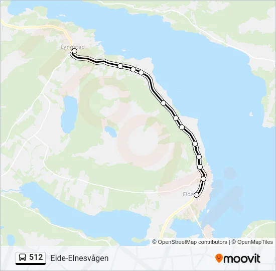512 Bus Line Map