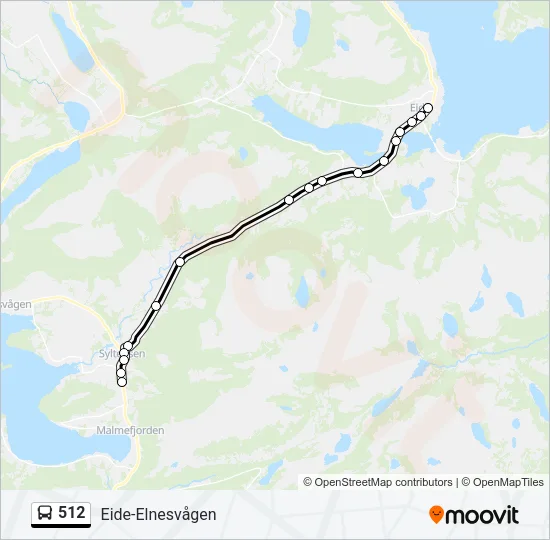 512 Bus Line Map
