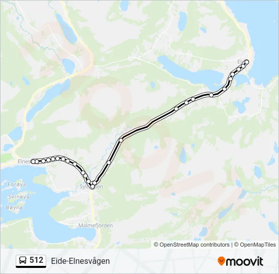 512 Bus Line Map