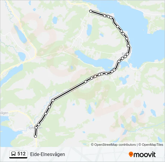 512 Bus Line Map