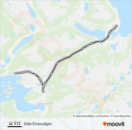512 Bus Line Map