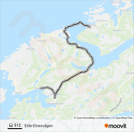 512 Bus Line Map