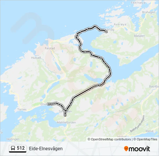 512 Bus Line Map