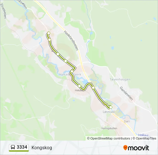 3334 Bus Line Map
