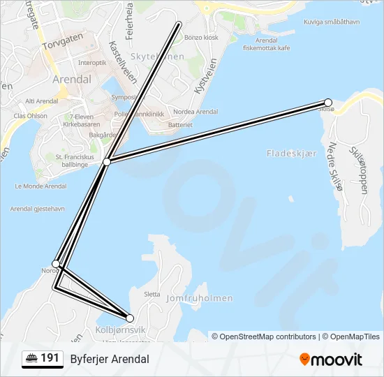 191 Ferry Line Map
