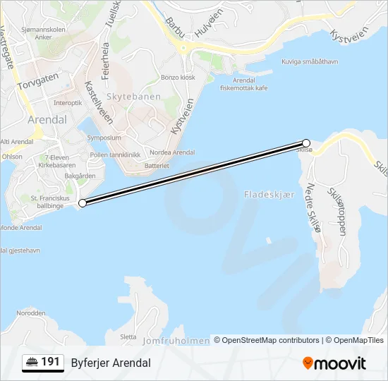 191 Ferry Line Map