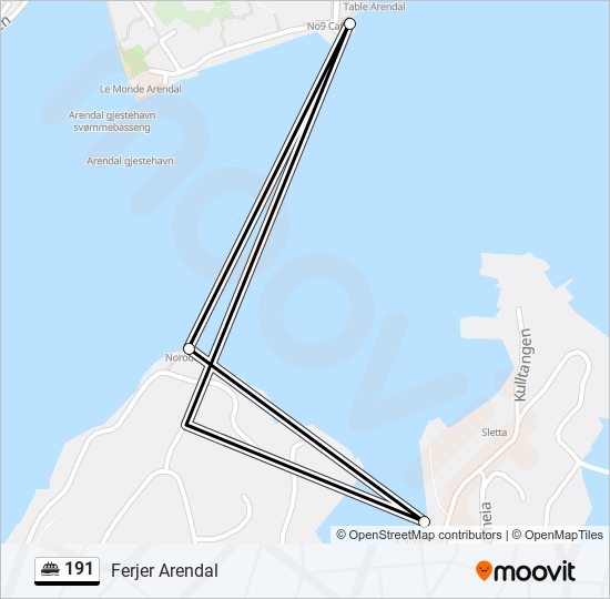 191 ferry Line Map