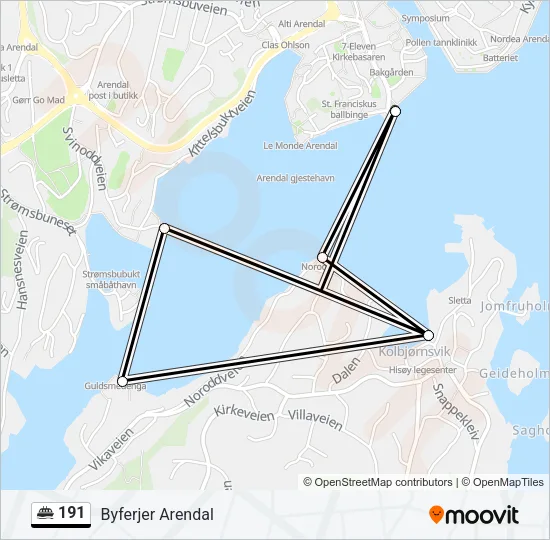 191 Ferry Line Map