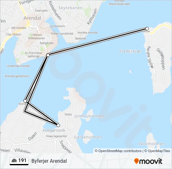 191 Ferry Line Map