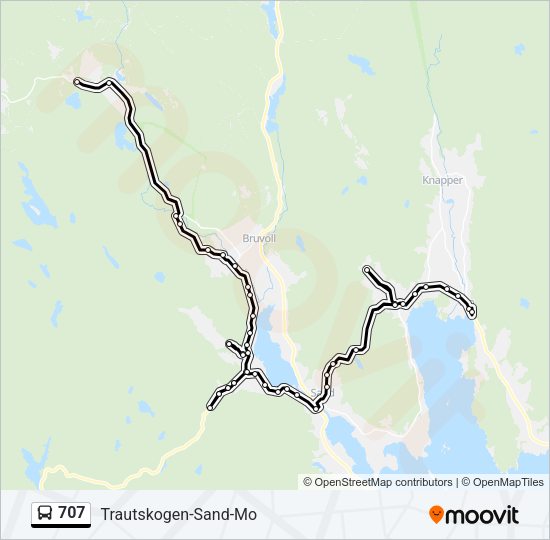 707 Bus Line Map