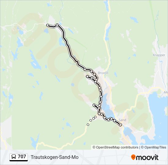 707 bus Line Map