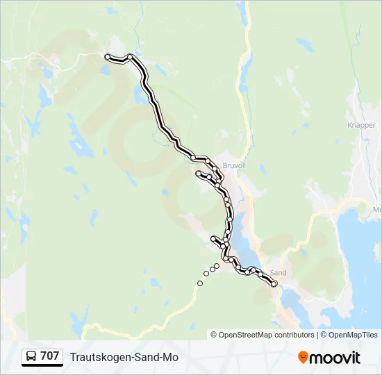 707 Bus Line Map