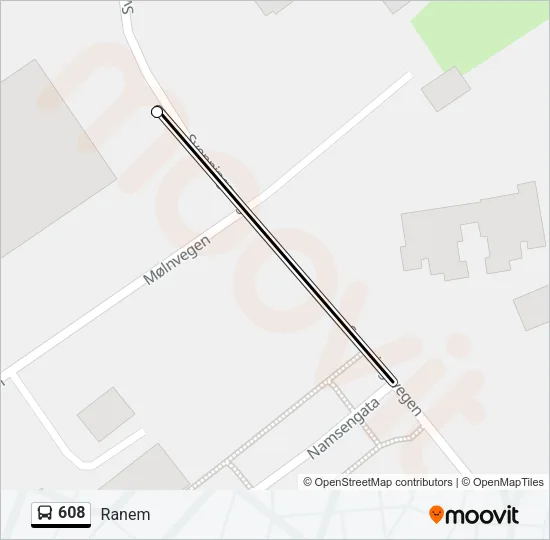 608 Bus Line Map