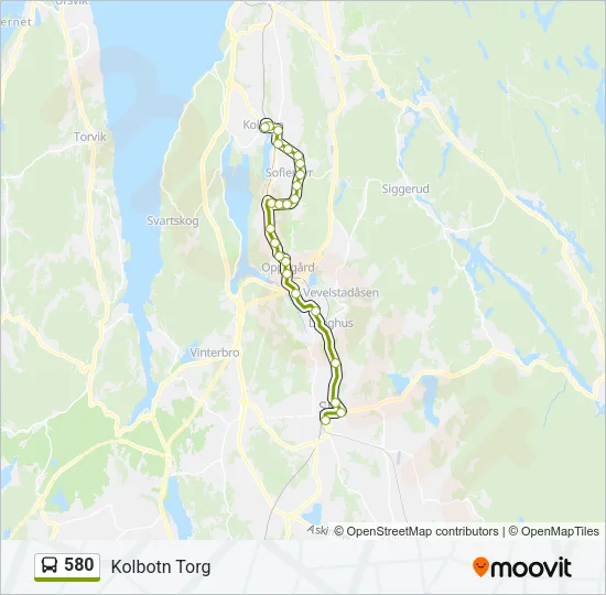 580 Bus Line Map
