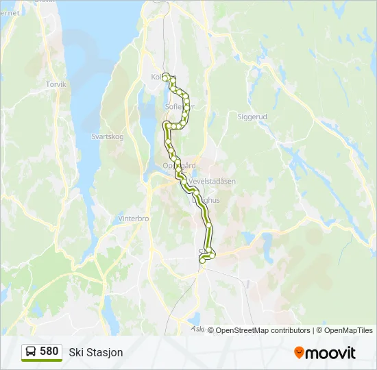 580 Bus Line Map