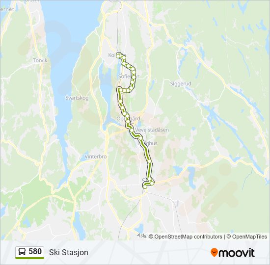 580 bus Line Map