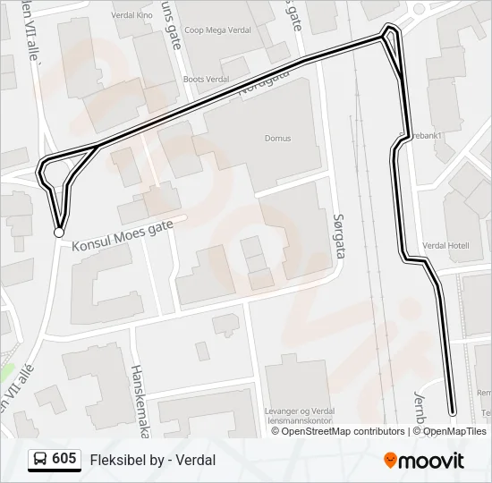 605 Bus Line Map