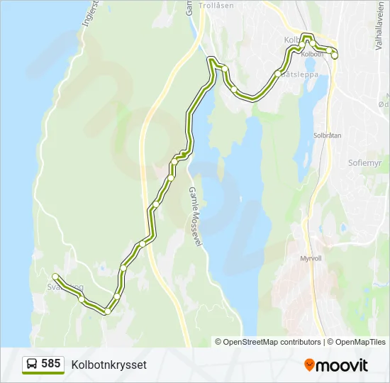 585 Bus Line Map
