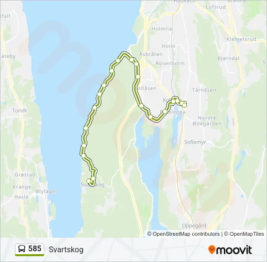 585 Bus Line Map