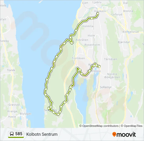 585 Bus Line Map