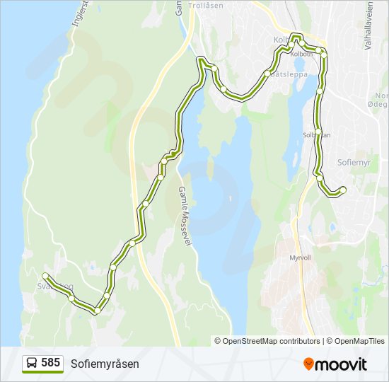 585 bus Line Map