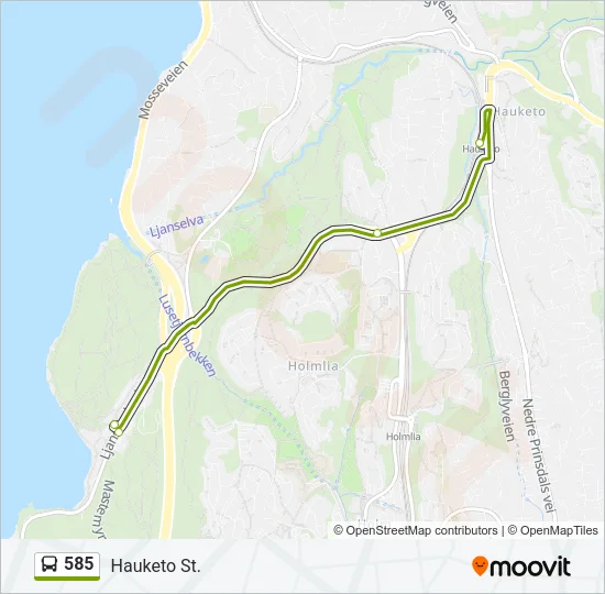 585 Bus Line Map