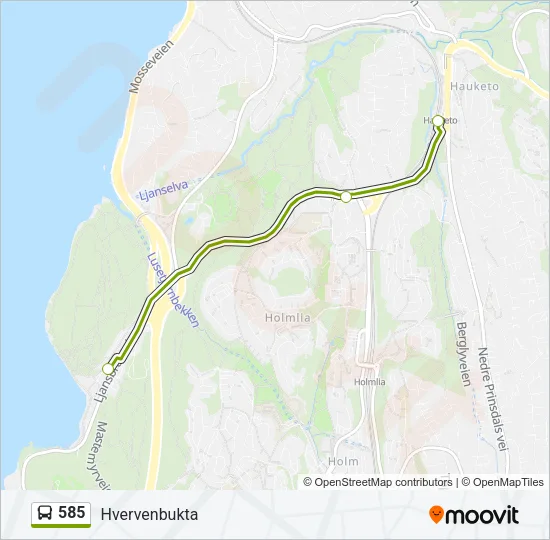 585 Bus Line Map
