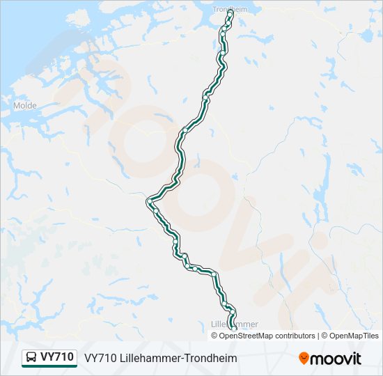 VY710 Bus Line Map