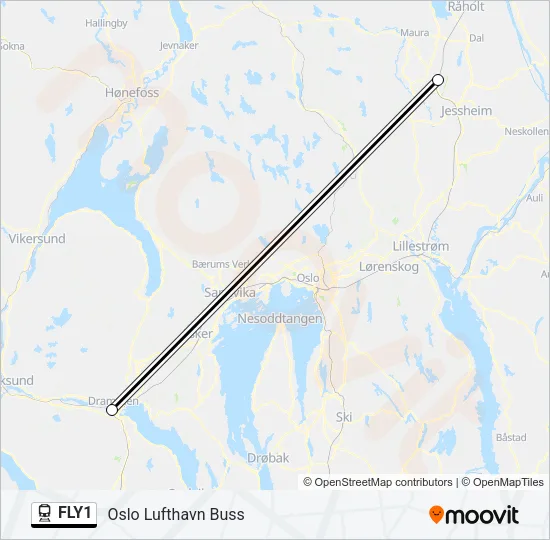 FLY1 Train Line Map