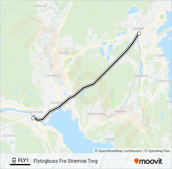 FLY1 Train Line Map