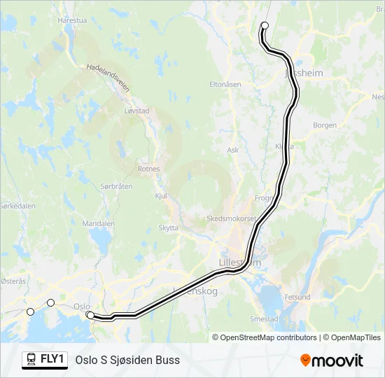 FLY1 Train Line Map
