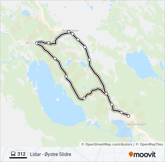 312 bus Line Map