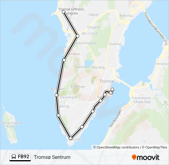 FB92 Bus Line Map