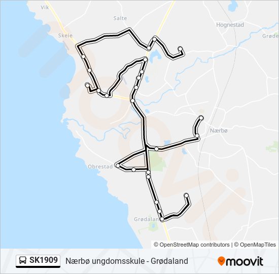 SK1909 bus Line Map