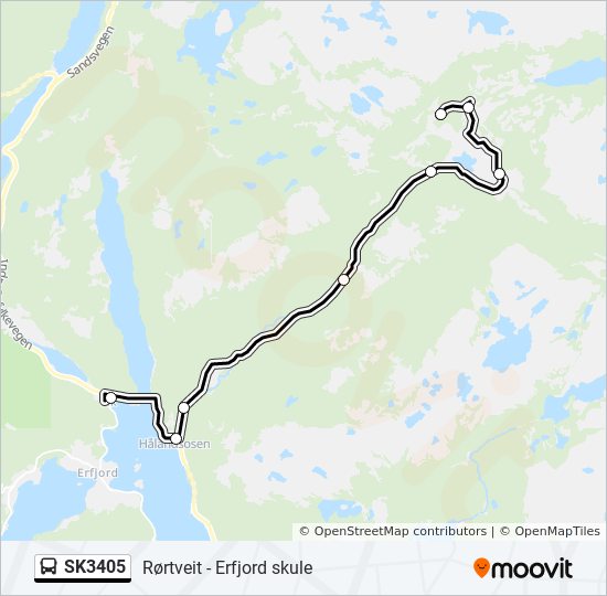 SK3405 buss Linjekart