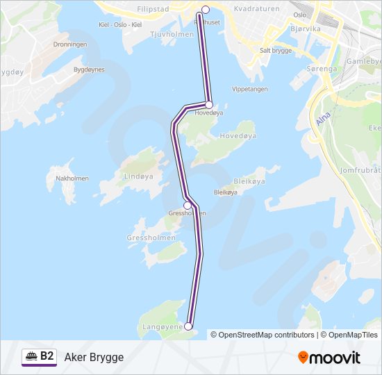 B2 Ferry Line Map