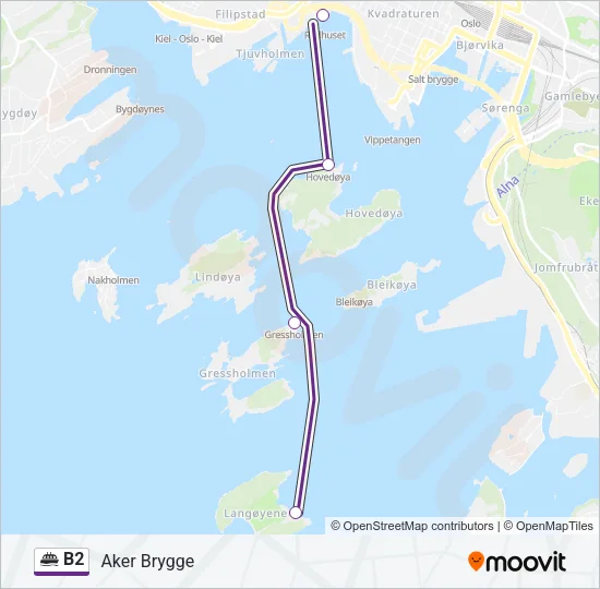B2 Ferry Line Map