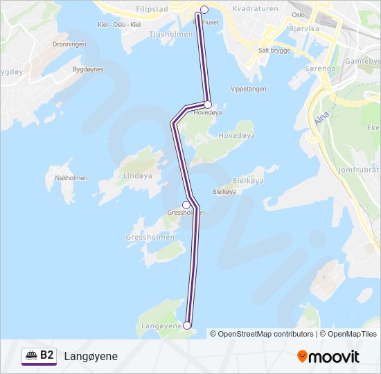 B2 Ferry Line Map