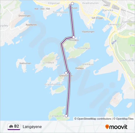 B2 Ferry Line Map