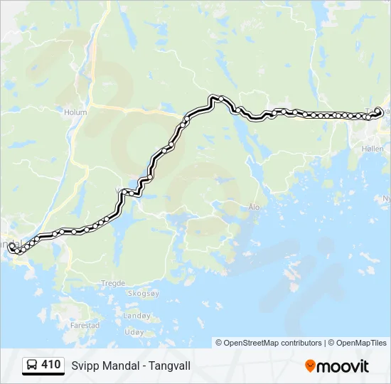 410 Bus Line Map