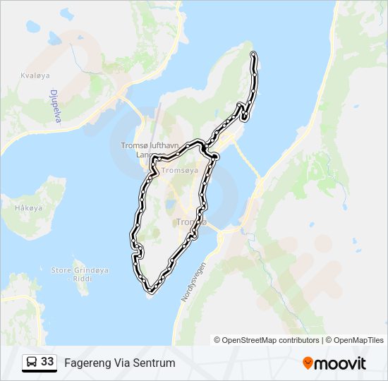 33 Bus Line Map